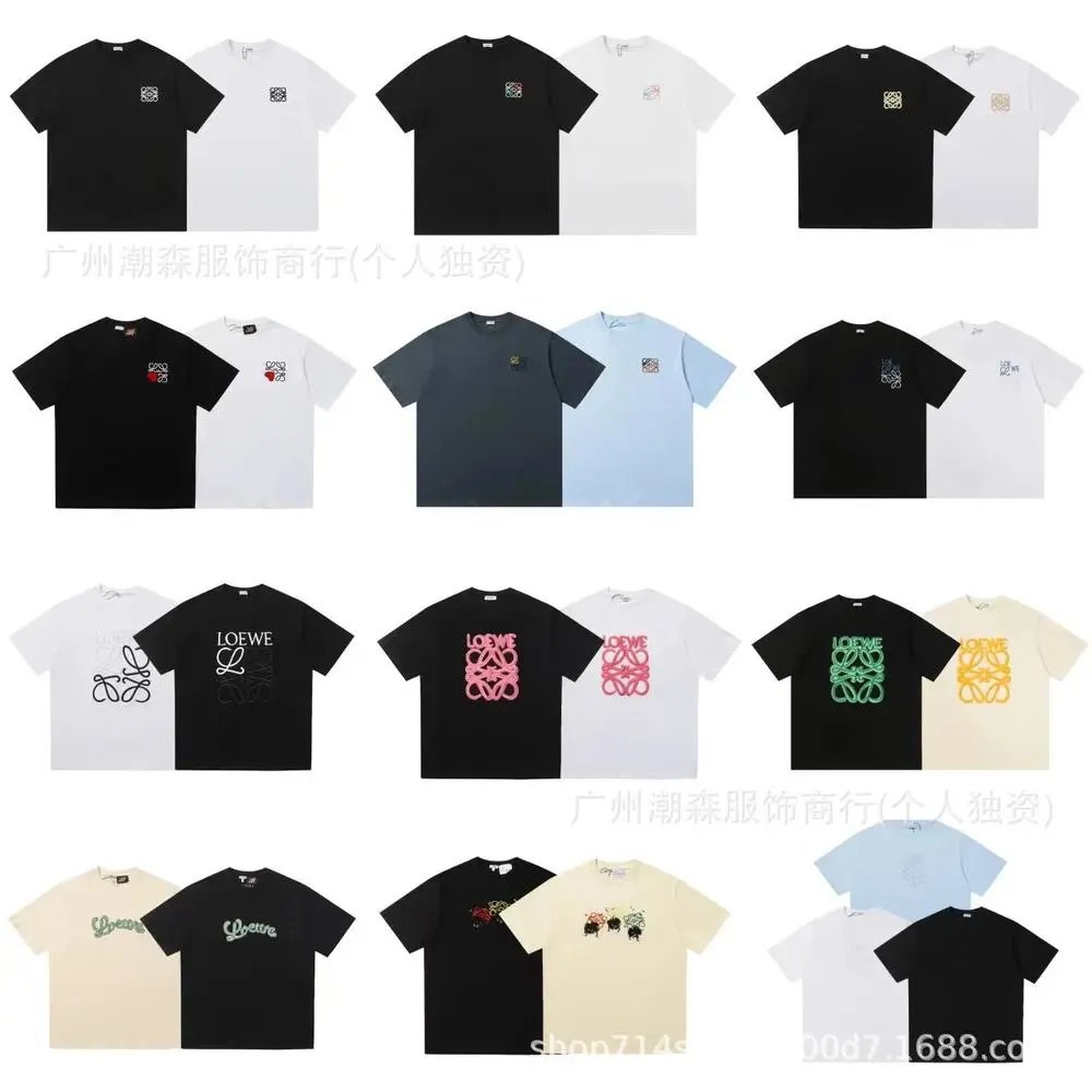 LOEWE T-Shirts Short-sleeve crew-neck Anagram logo T-shirt image 2
