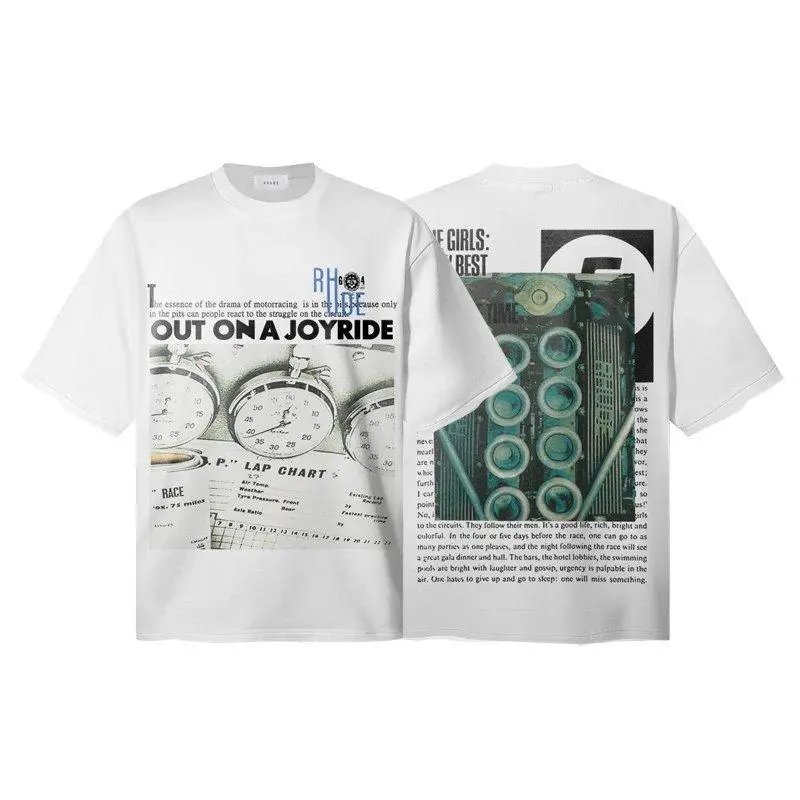 Rhude T-Shirts Short-Sleeve Graphic Print T-Shirt image 3