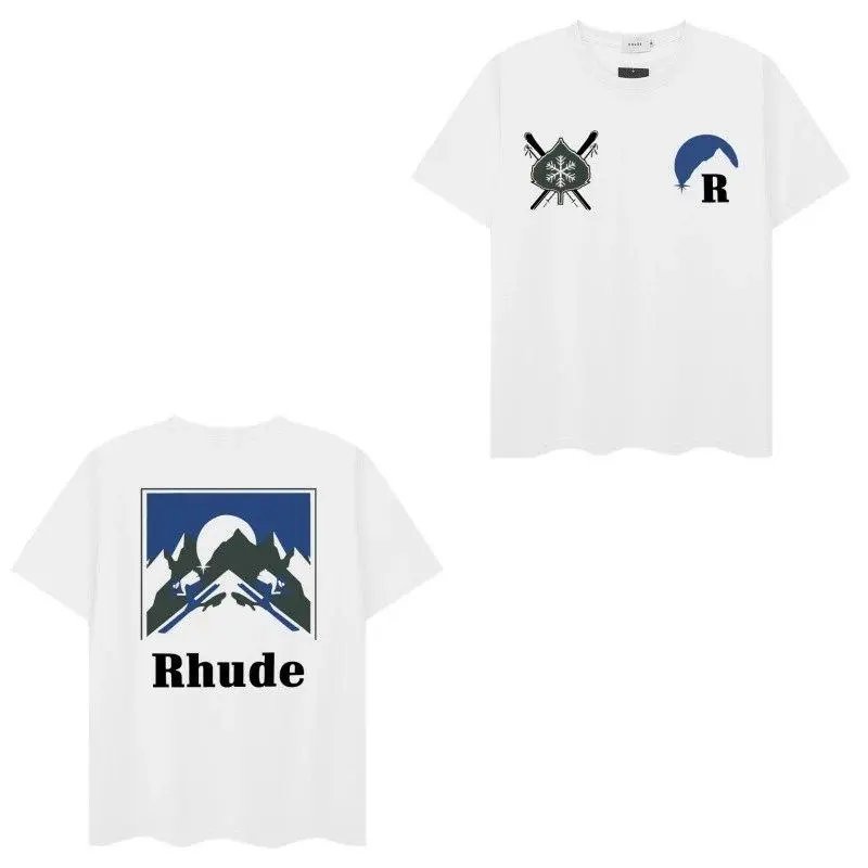 Rhude T-Shirts Short-Sleeve Graphic Print T-Shirt — Style 30