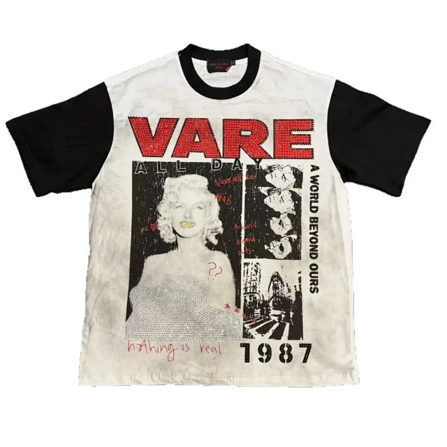 VARE ALL DAY T-Shirts Oversized Graphic Print Short-Sleeve T-Shirt product detail image 5