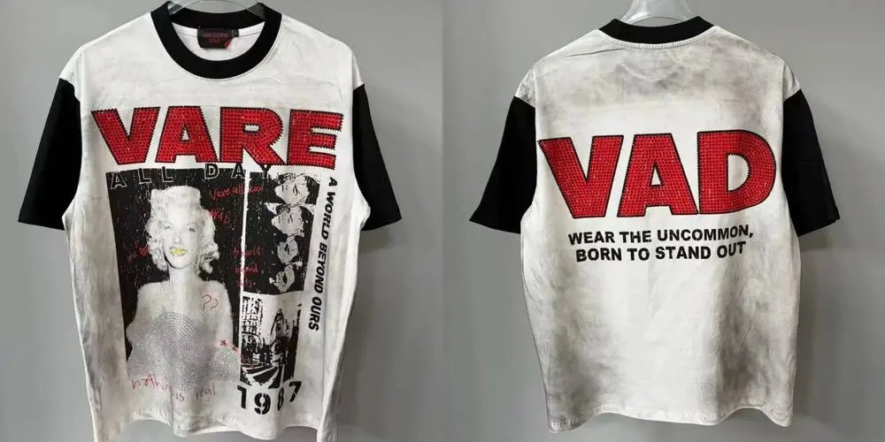 VARE ALL DAY T-Shirts Oversized Graphic Print Short-Sleeve T-Shirt — Style 4