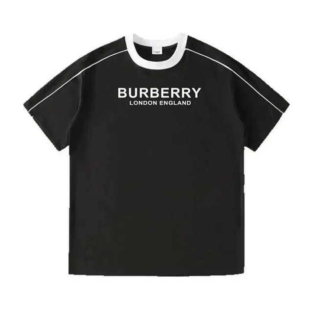 Burberry T-Shirts Contrast ringer T-shirt with logo and graphic prints product detail image 5