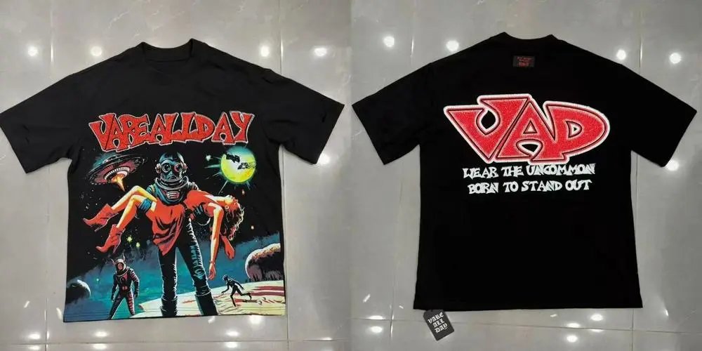 VARE ALL DAY T-Shirts Oversized Graphic Print Short-Sleeve T-Shirt — Style 8