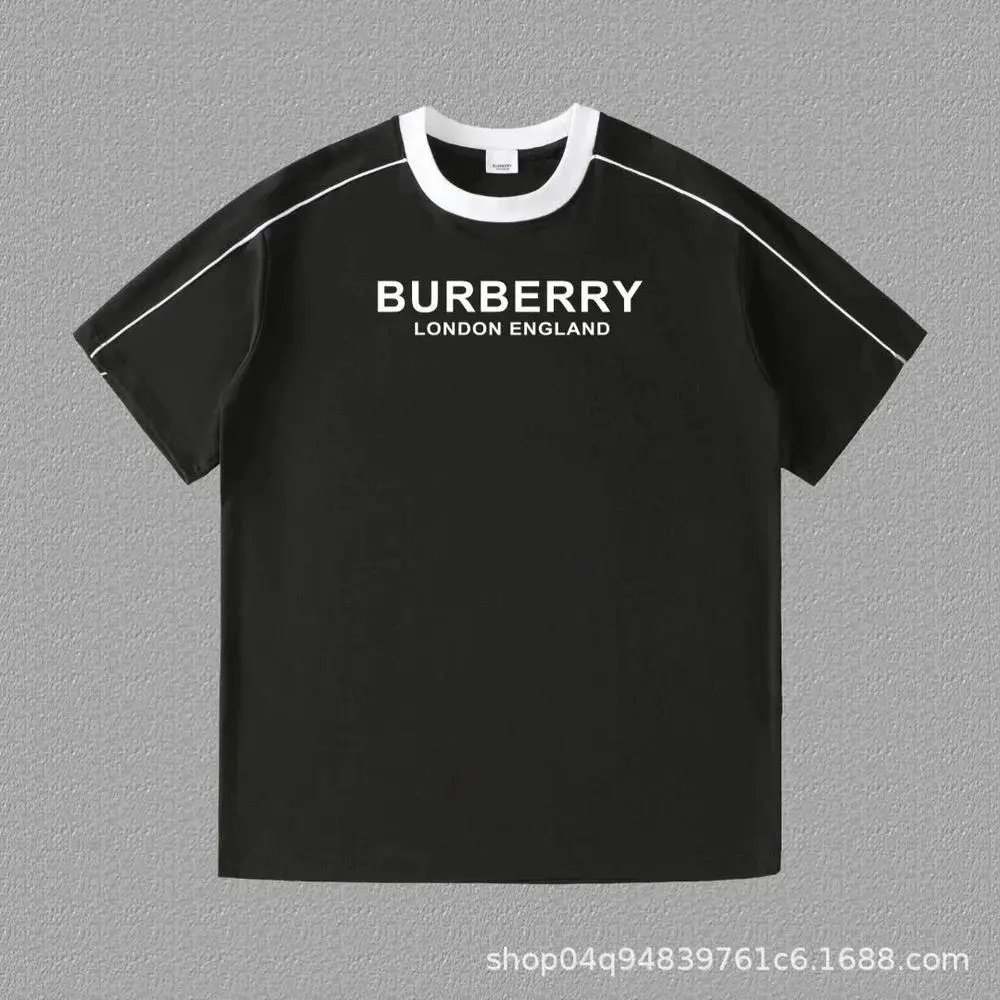 Burberry T-Shirts Contrast ringer T-shirt with logo and graphic prints — Style 16