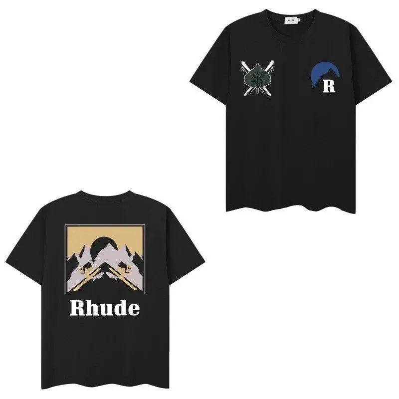 Rhude T-Shirts Short-Sleeve Graphic Print T-Shirt — Style 29