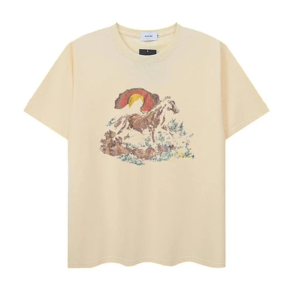 Rhude T-Shirts Short-Sleeve Graphic Print T-Shirt — Style 37