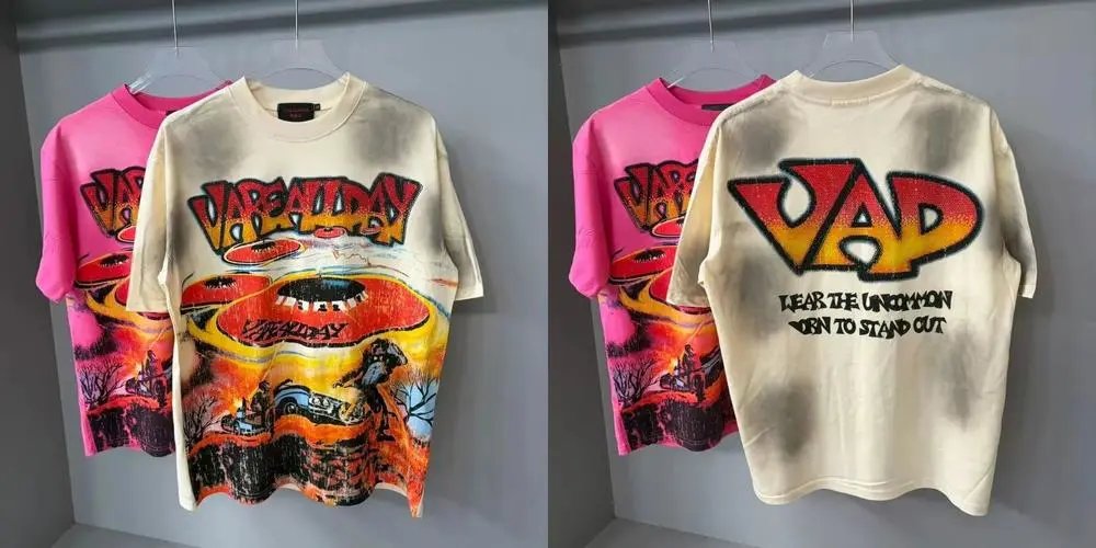 VARE ALL DAY T-Shirts Oversized Graphic Print Short-Sleeve T-Shirt — Style 2