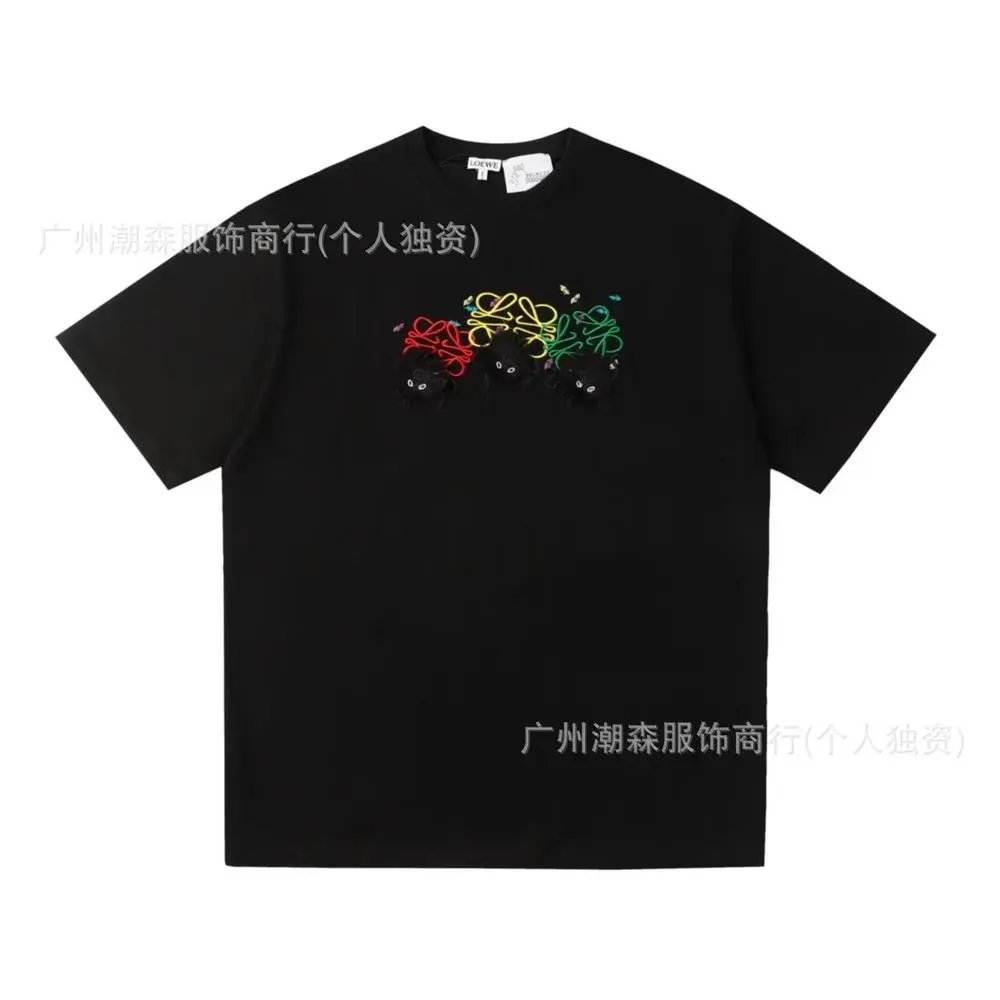 LOEWE T-Shirts Short-sleeve crew-neck Anagram logo T-shirt — Style 27