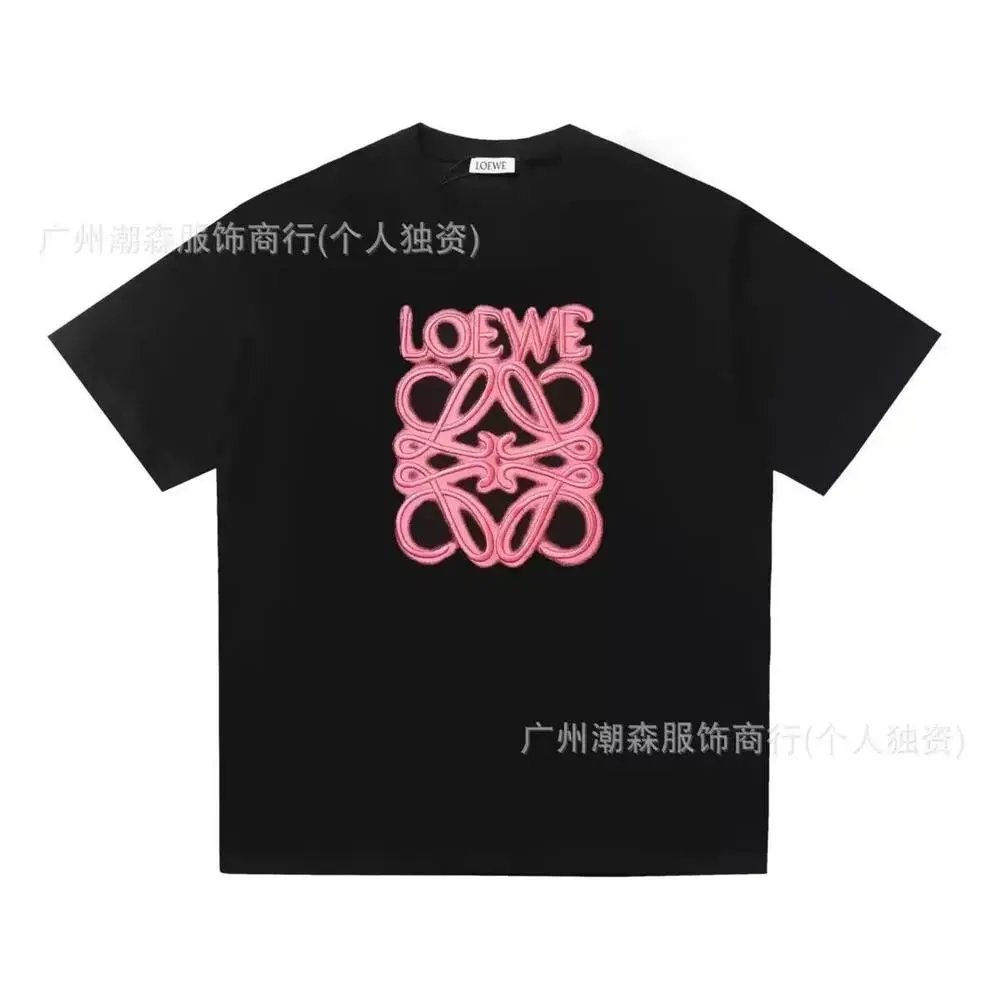 LOEWE T-Shirts Short-sleeve crew-neck Anagram logo T-shirt — Style 1