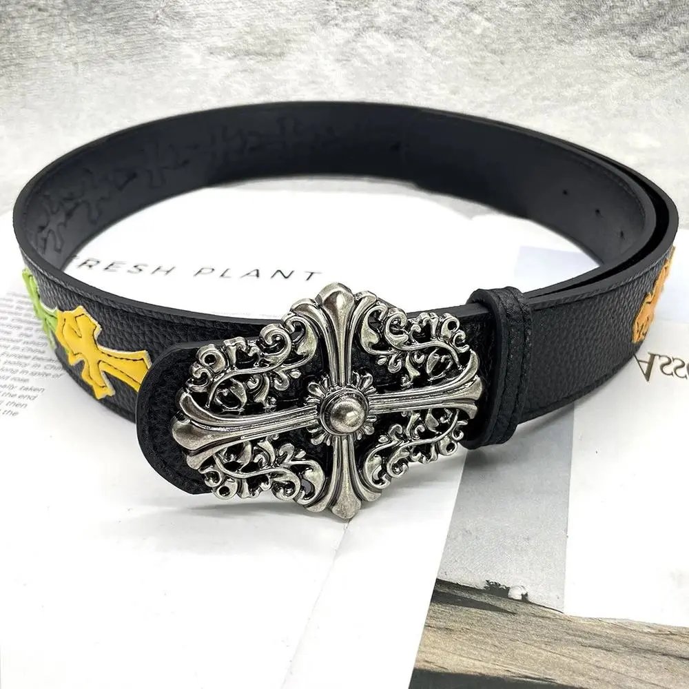 Chrome Hearts Belts Cross Patch Buckle Belt — Style 7