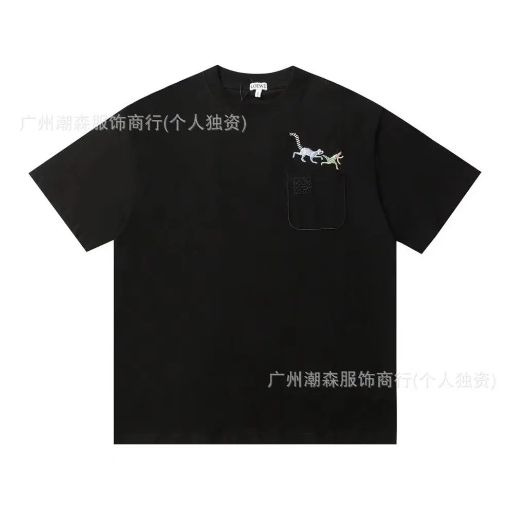 LOEWE T-Shirts Short-sleeve crew-neck Anagram logo T-shirt — Style 9