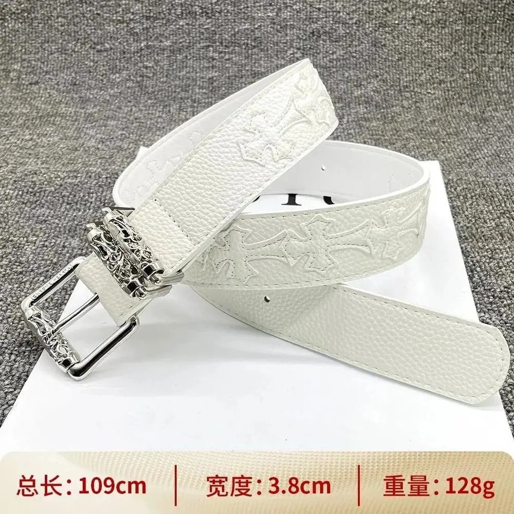 Unbranded Belts Cross Appliqué Belt with Ornate Metal Buckle — Style 21