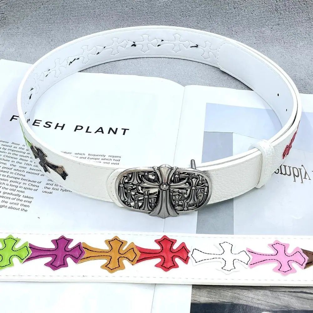 Chrome Hearts Belts Cross Patch Buckle Belt — Style 27