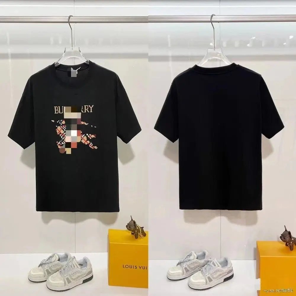 Unbranded T-Shirts Short-Sleeve T-Shirt with Check-Pattern Sleeves — Style 17