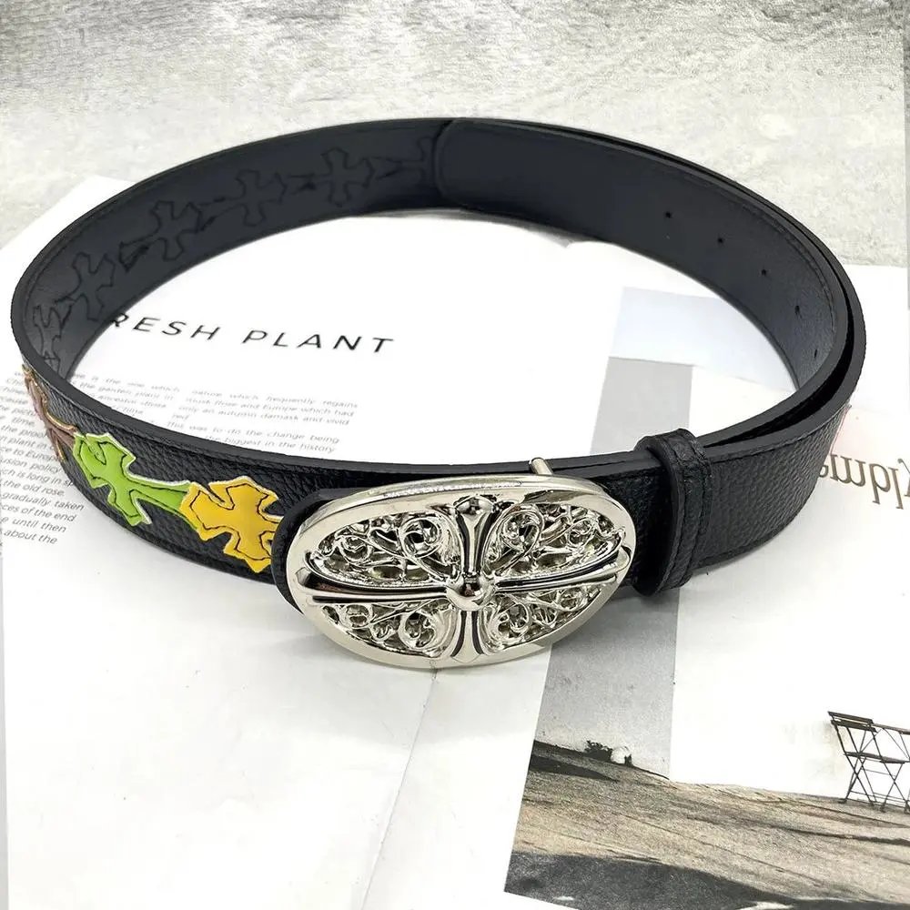 Chrome Hearts Belts Cross Patch Buckle Belt — Style 8
