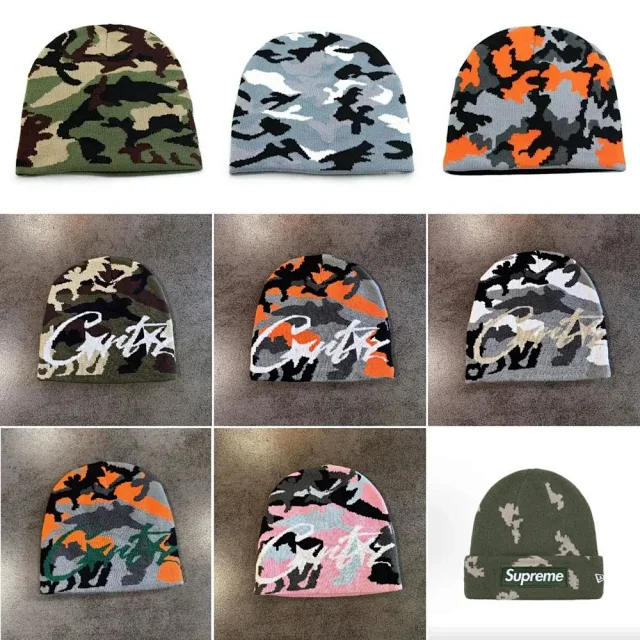 Supreme Hats Camouflage knit beanie product detail image 1