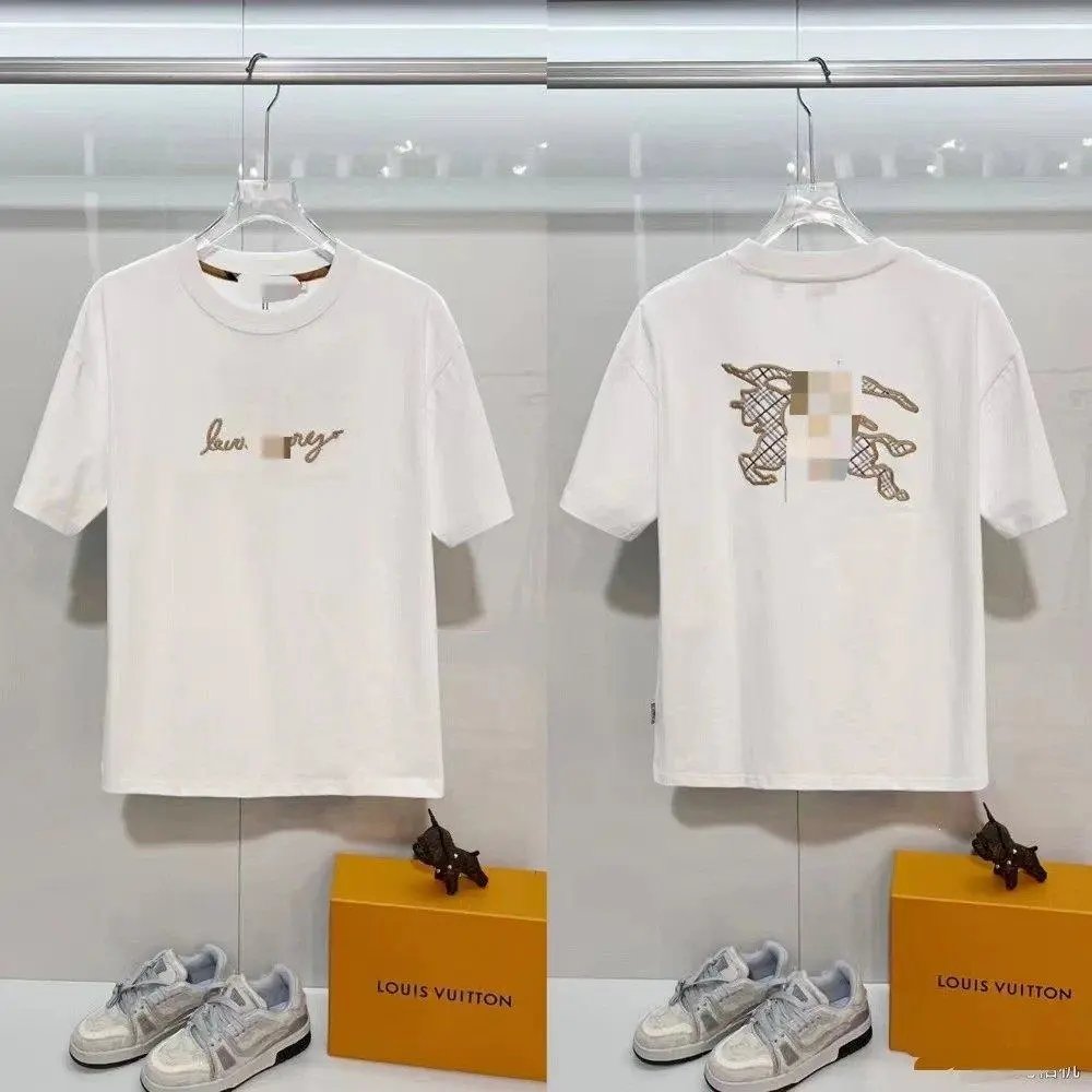 Unbranded T-Shirts Short-Sleeve T-Shirt with Check-Pattern Sleeves — Style 30