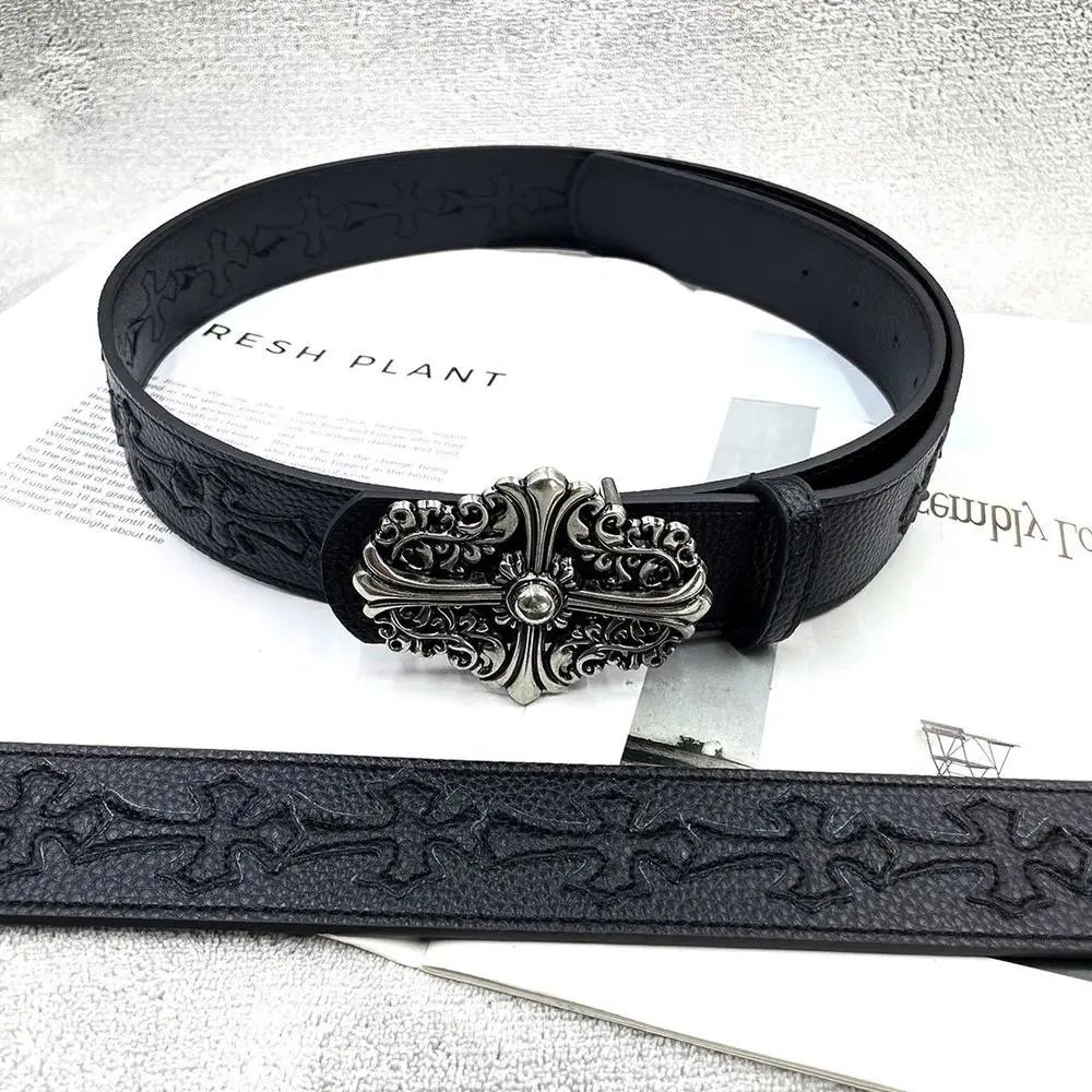 Chrome Hearts Belts Cross Patch Buckle Belt — Style 34