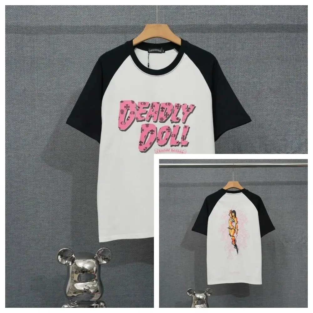 Chrome Hearts T-Shirts Short-Sleeve Raglan Graphic T-Shirt — Style 1