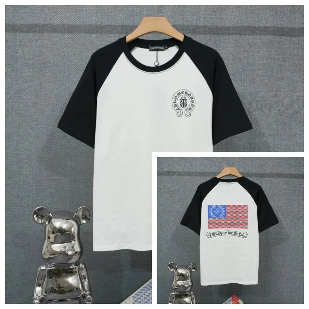 Chrome Hearts T-Shirts Short-Sleeve Raglan Graphic T-Shirt — Style 25