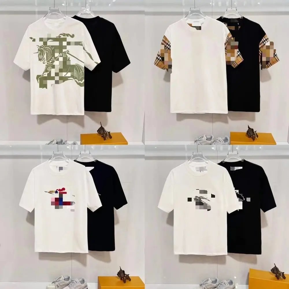 Unbranded T-Shirts Short-Sleeve T-Shirt with Check-Pattern Sleeves image 2