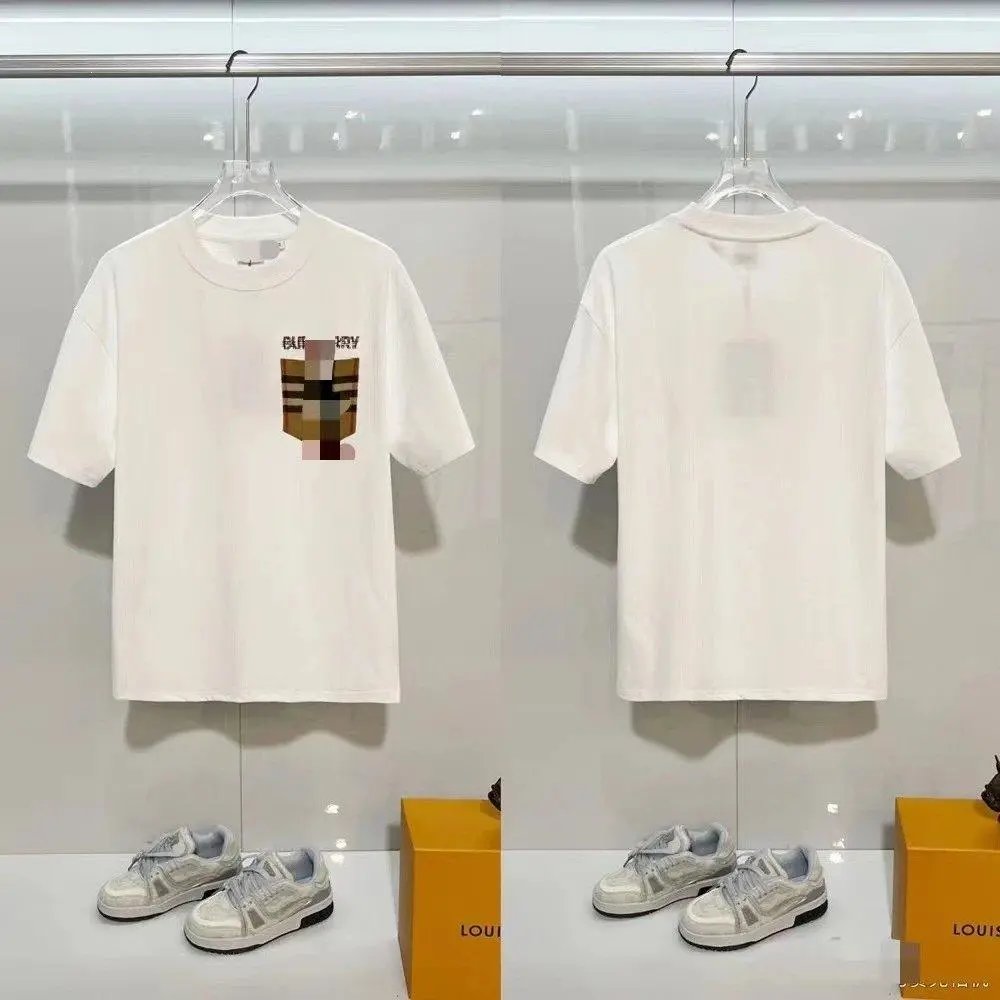 Unbranded T-Shirts Short-Sleeve T-Shirt with Check-Pattern Sleeves — Style 4