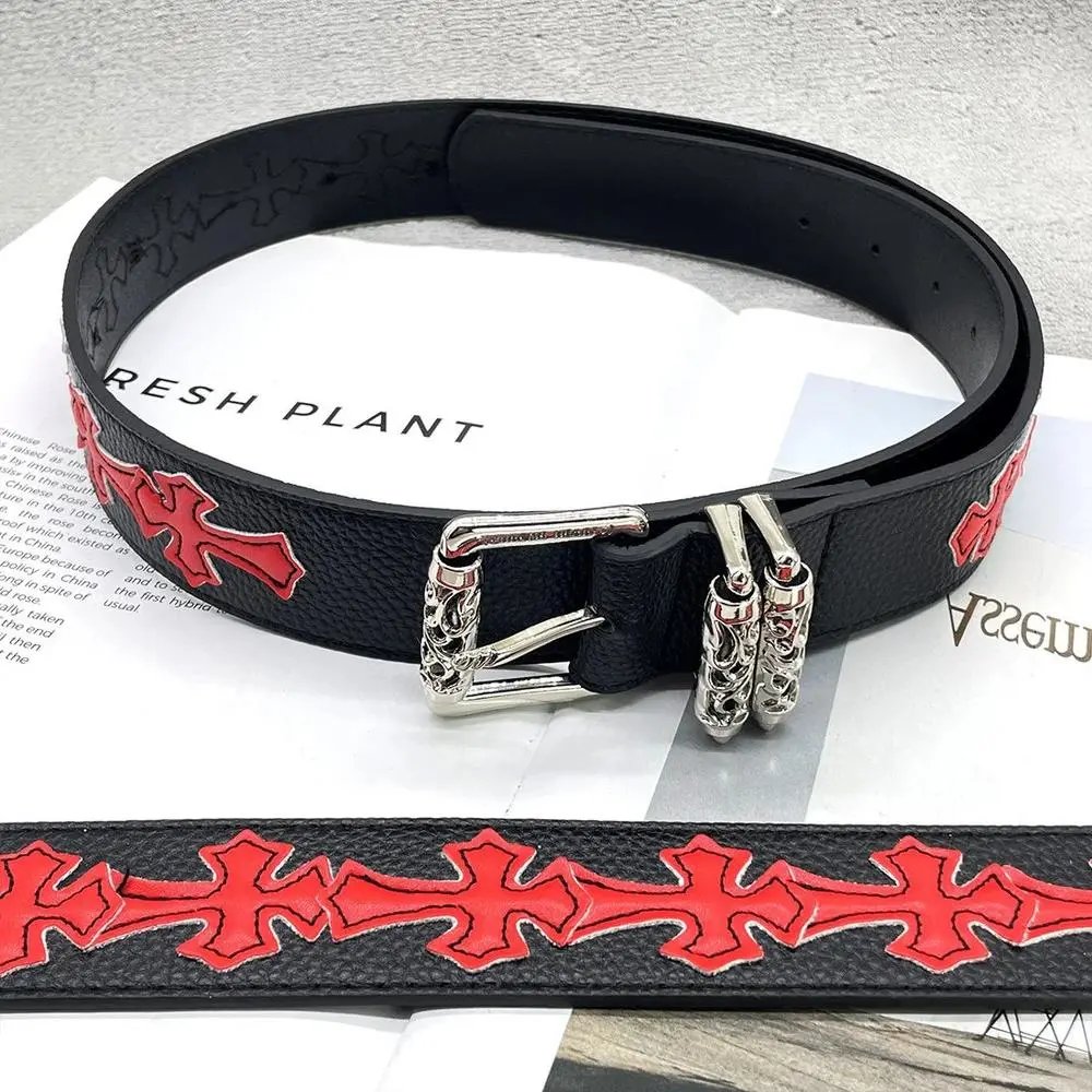 Chrome Hearts Belts Cross Patch Buckle Belt — Style 5