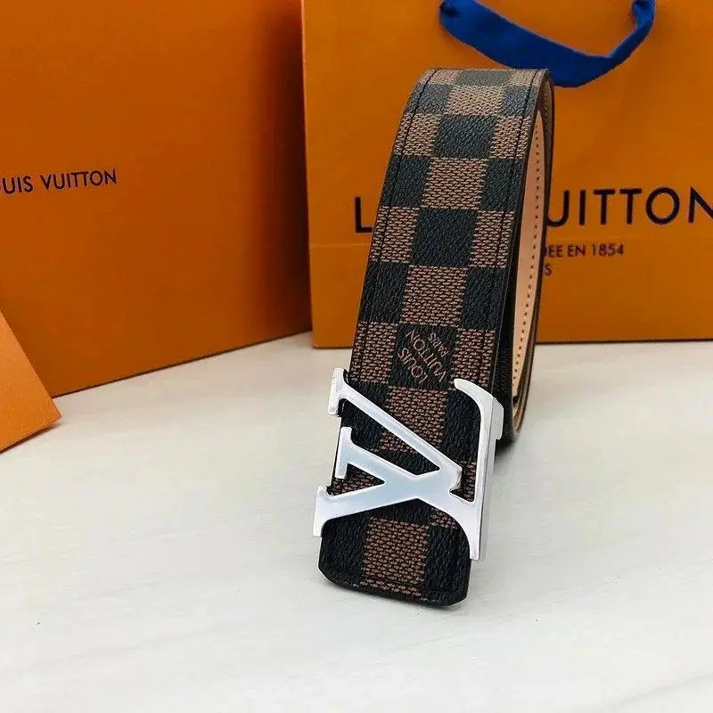 Louis Vuitton Belts Monogram canvas belt with LV buckle — Style 7