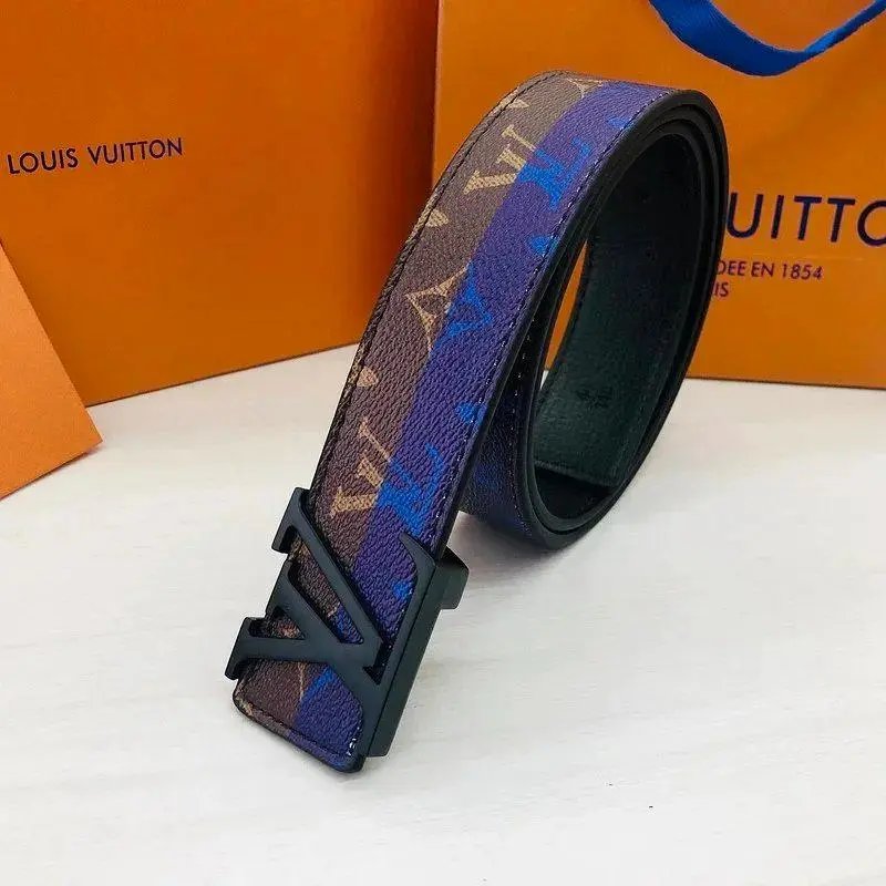 Louis Vuitton Belts Monogram canvas belt with LV buckle — Style 23