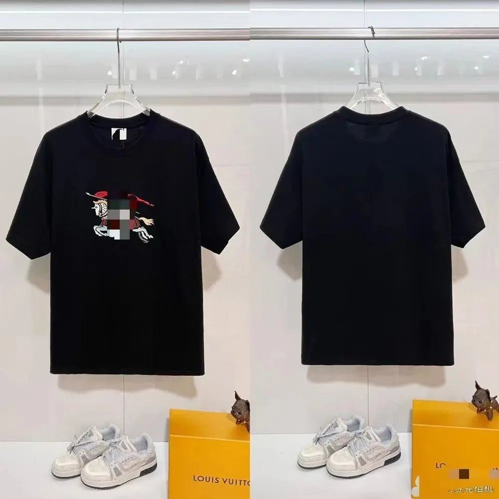 Unbranded T-Shirts Short-Sleeve T-Shirt with Check-Pattern Sleeves — Style 27