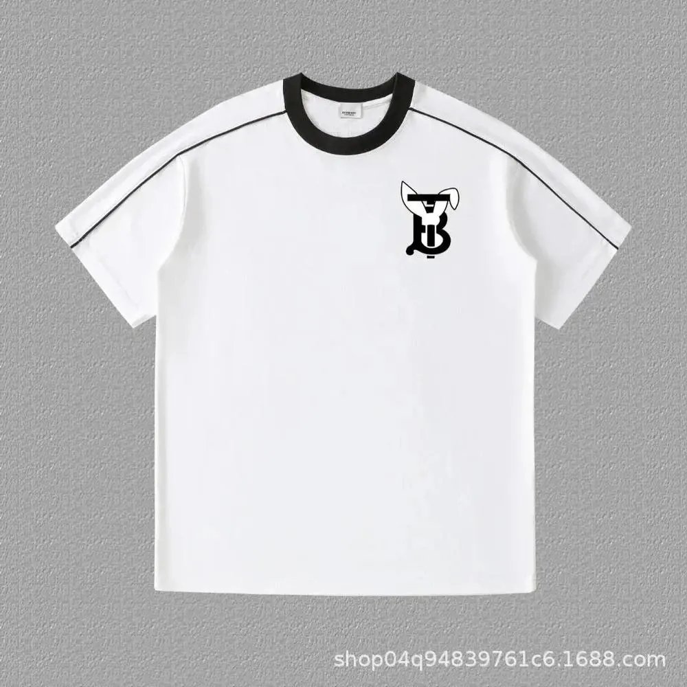 Burberry T-Shirts Contrast ringer T-shirt with logo and graphic prints — Style 21