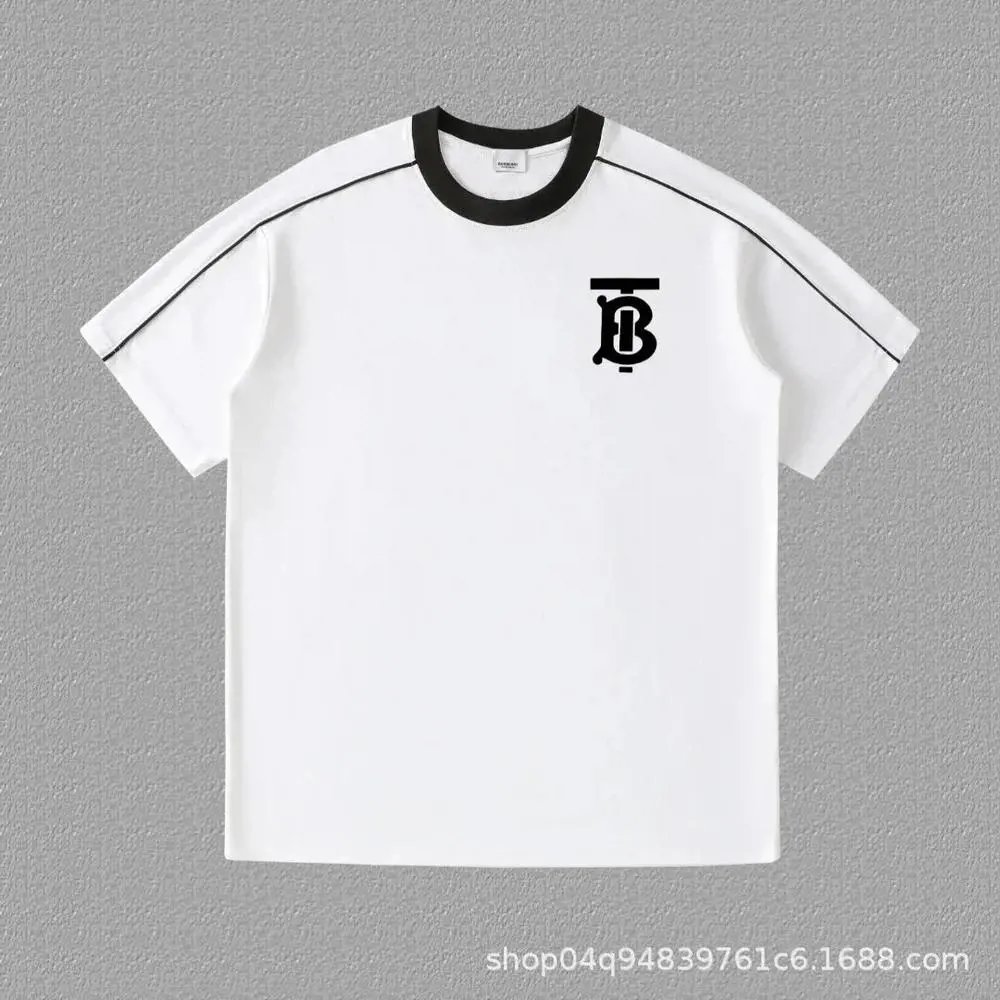 Burberry T-Shirts Contrast ringer T-shirt with logo and graphic prints — Style 25