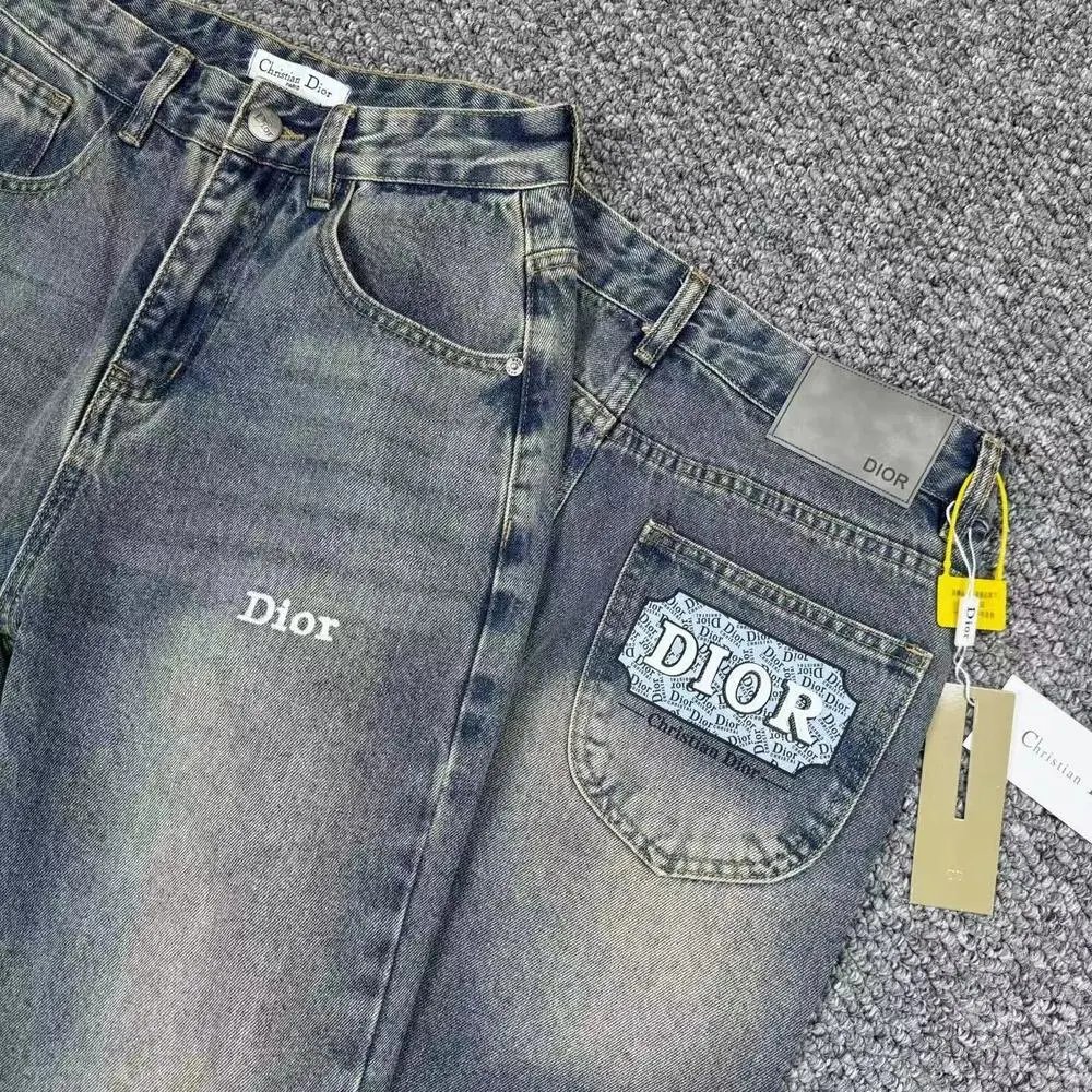Dior Jeans Straight-leg with logo patch image 11