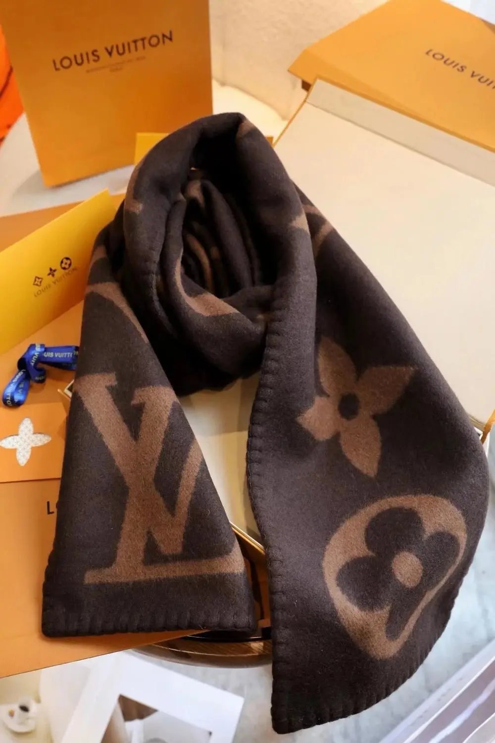 Chanel Scarves Knitted CC Logo Scarf — Style 34