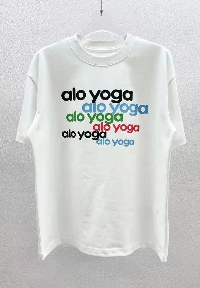 Alo Yoga T-Shirts Short-Sleeve Logo Graphic T-Shirt — Style 16