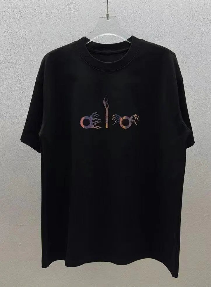 Alo Yoga T-Shirts Short-Sleeve Logo Graphic T-Shirt — Style 24