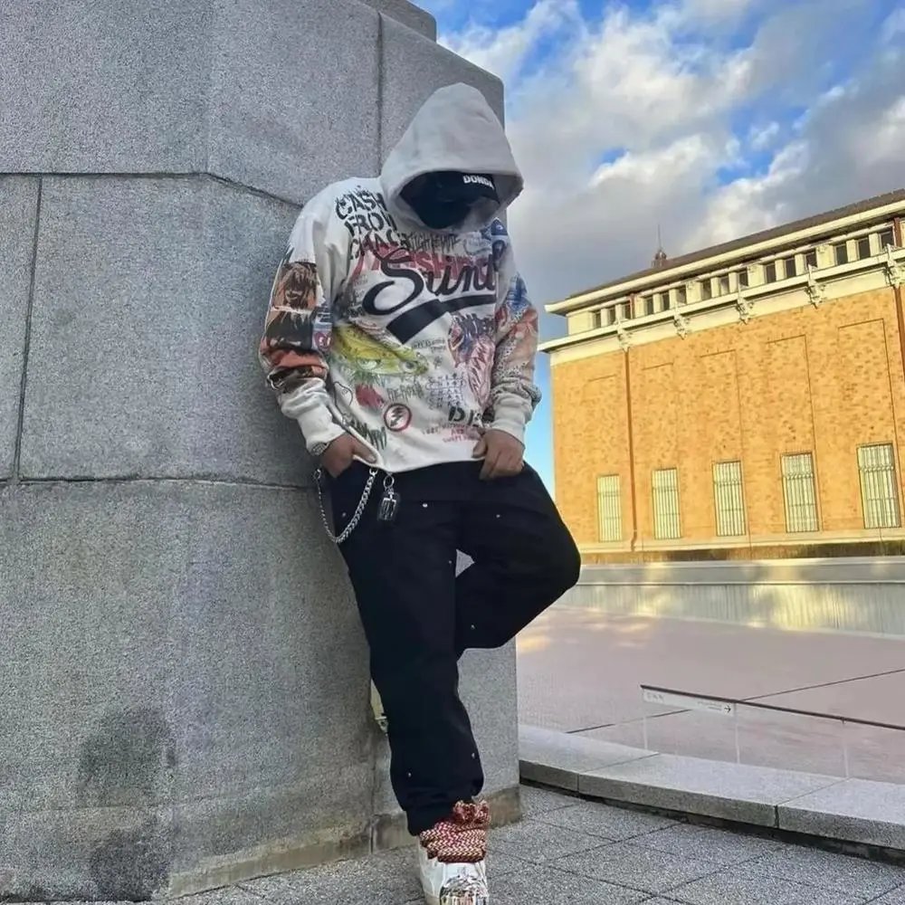 Unbranded Hoodies & Sweatshirts Graphic-print pullover hoodie image 3