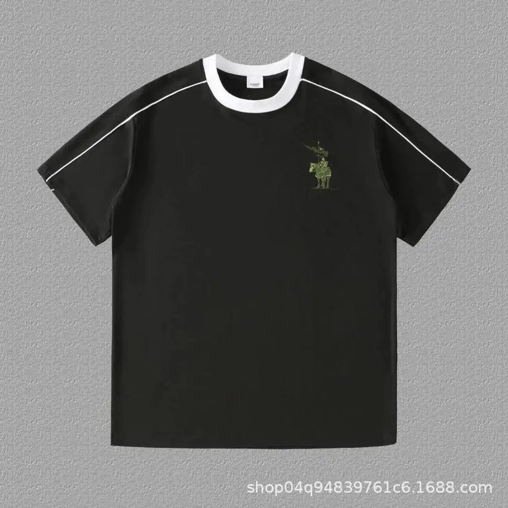 Burberry T-Shirts Contrast ringer T-shirt with logo and graphic prints — Style 2