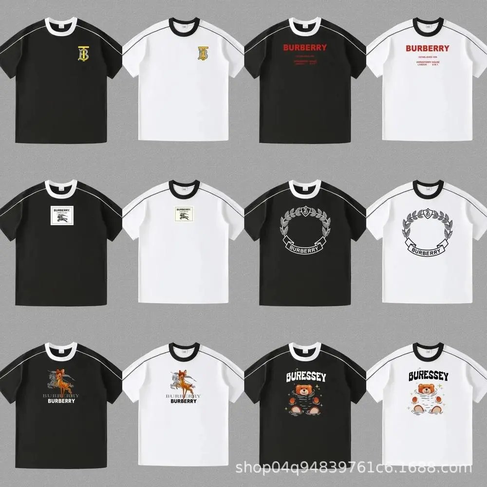 Burberry T-Shirts Contrast ringer T-shirt with logo and graphic prints image 3
