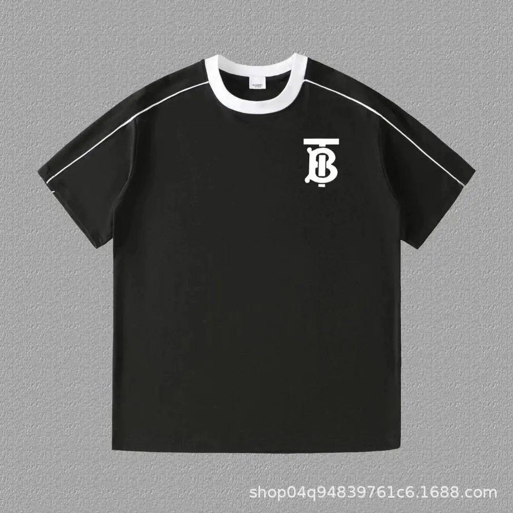 Burberry T-Shirts Contrast ringer T-shirt with logo and graphic prints — Style 26