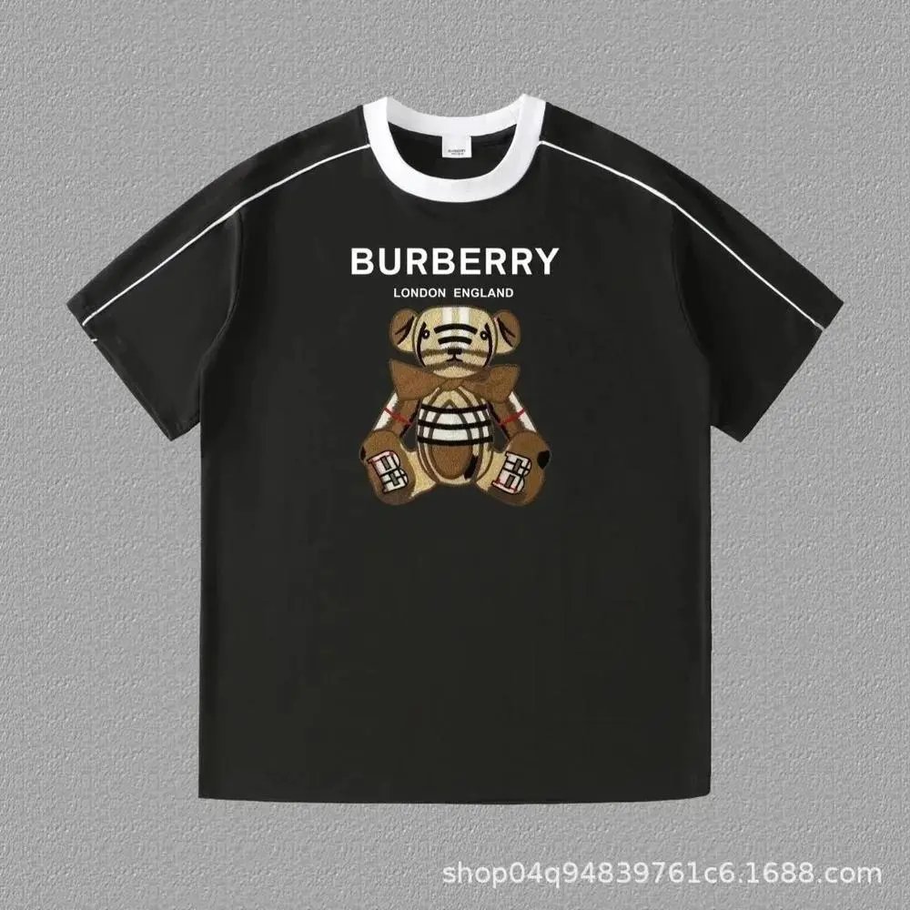 Burberry T-Shirts Contrast ringer T-shirt with logo and graphic prints — Style 20