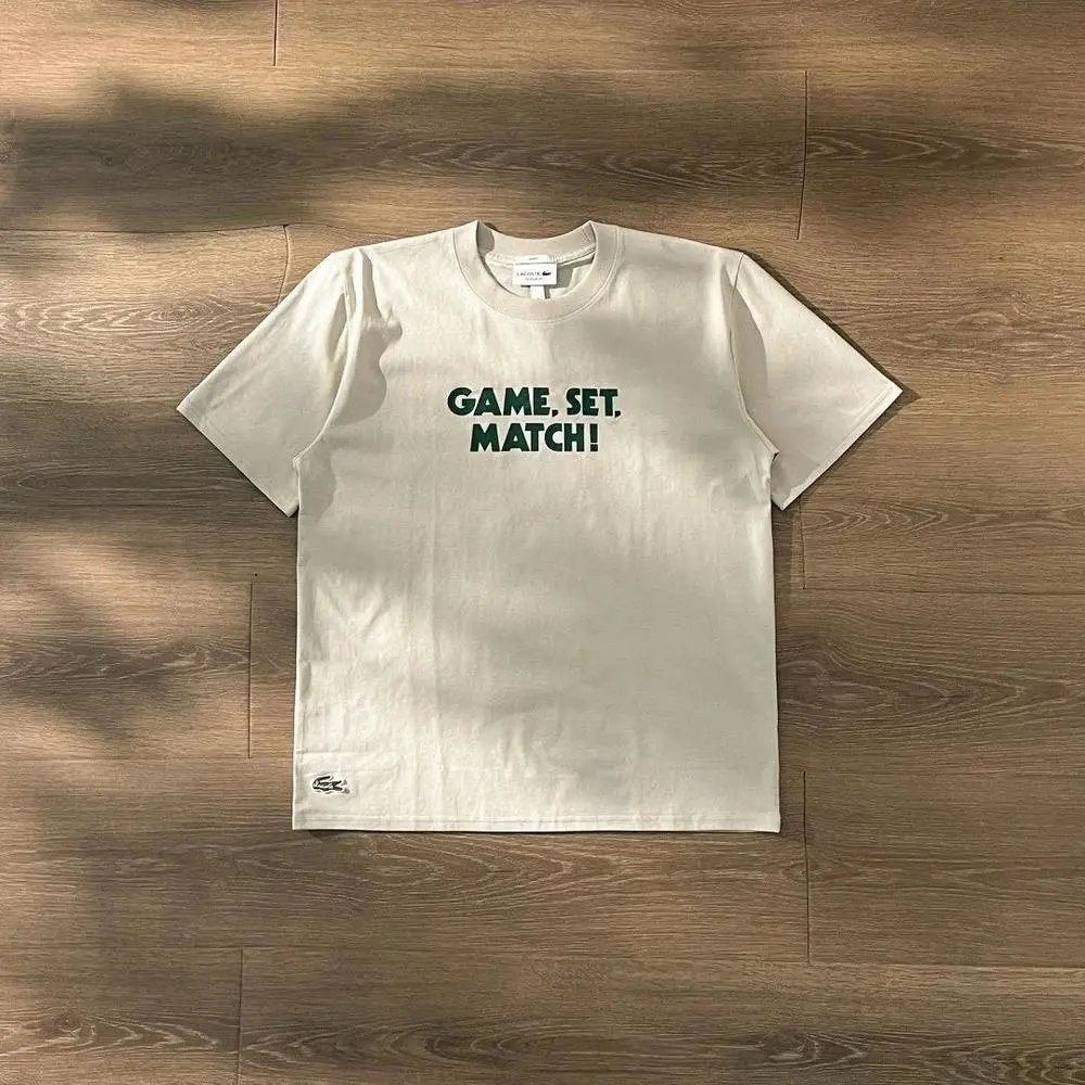 Lacoste T-Shirts Short-Sleeve Crew-Neck Crocodile Logo — Style 10
