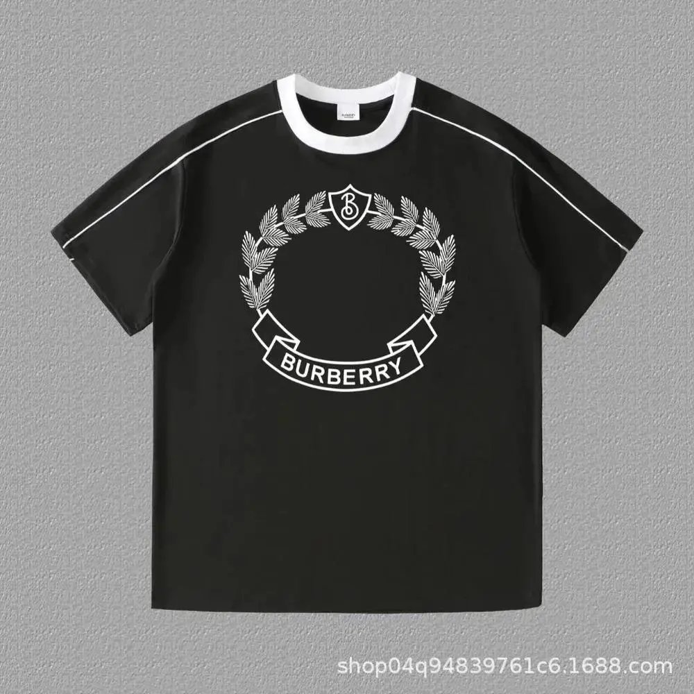 Burberry T-Shirts Contrast ringer T-shirt with logo and graphic prints — Style 36