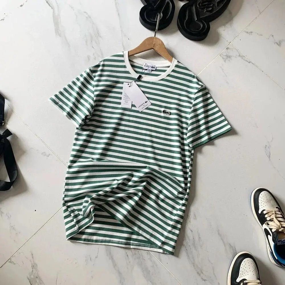 Lacoste T-Shirts Short-Sleeve Crew-Neck Crocodile Logo — Style 20