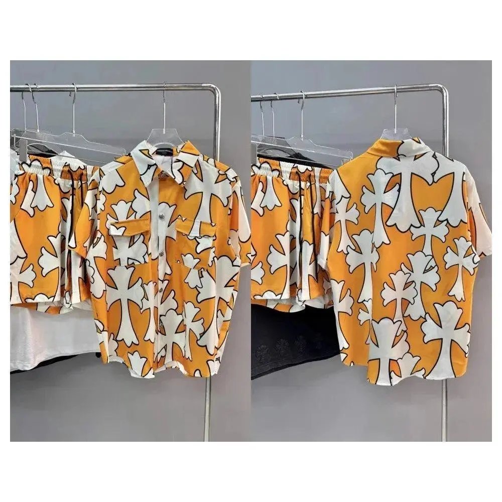 Chrome Hearts Matching Sets Short-Sleeve Printed Shirt and Shorts Set image 2