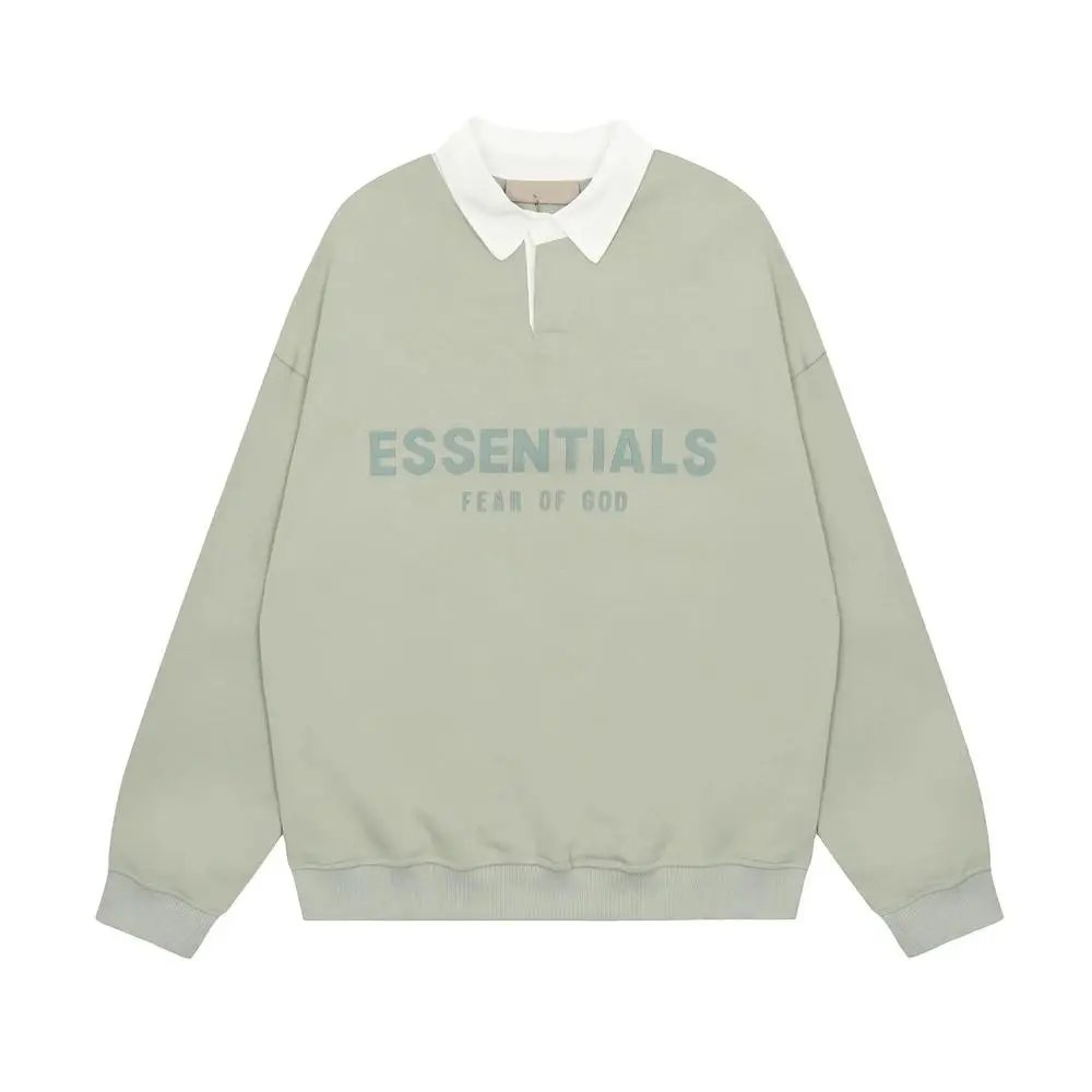 Fear of God Hoodies & Sweatshirts Essentials logo polo-collar sweatshirt image 3
