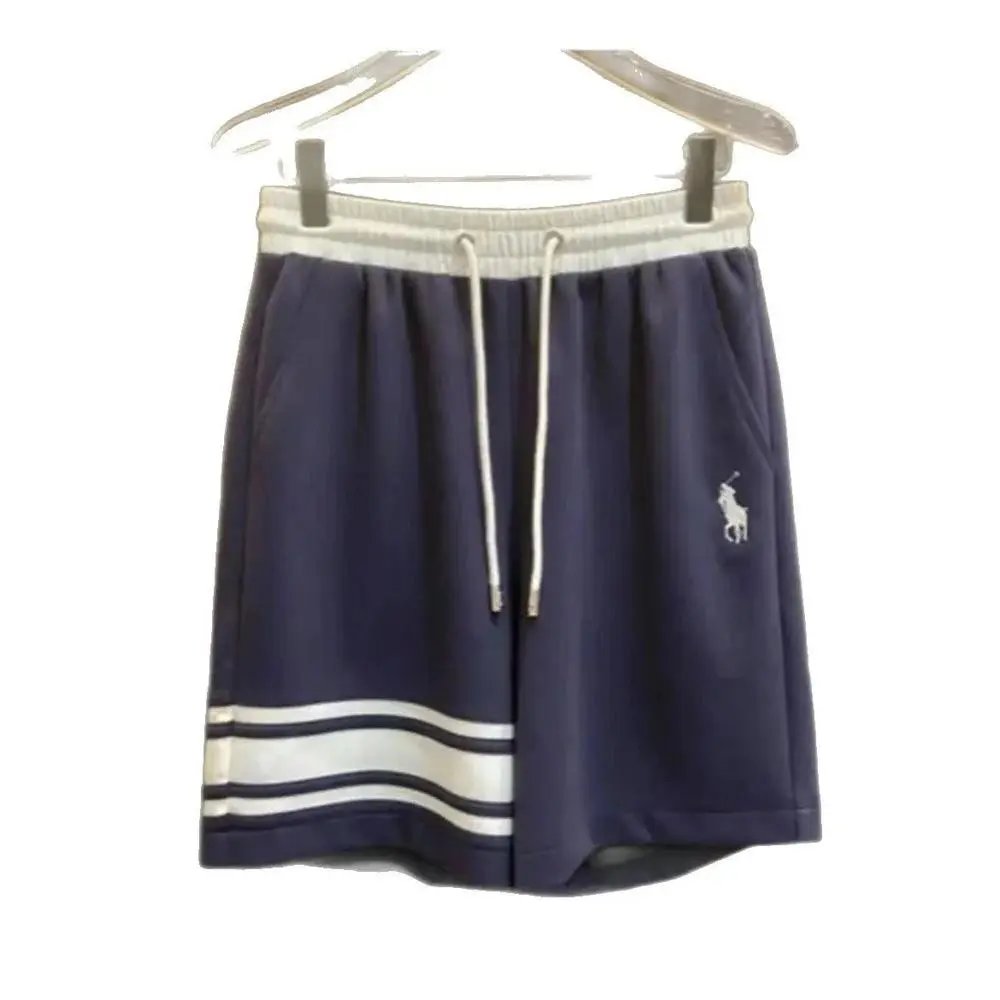 Polo Ralph Lauren Shorts Drawstring with striped hem and embroidered pony logo image 5