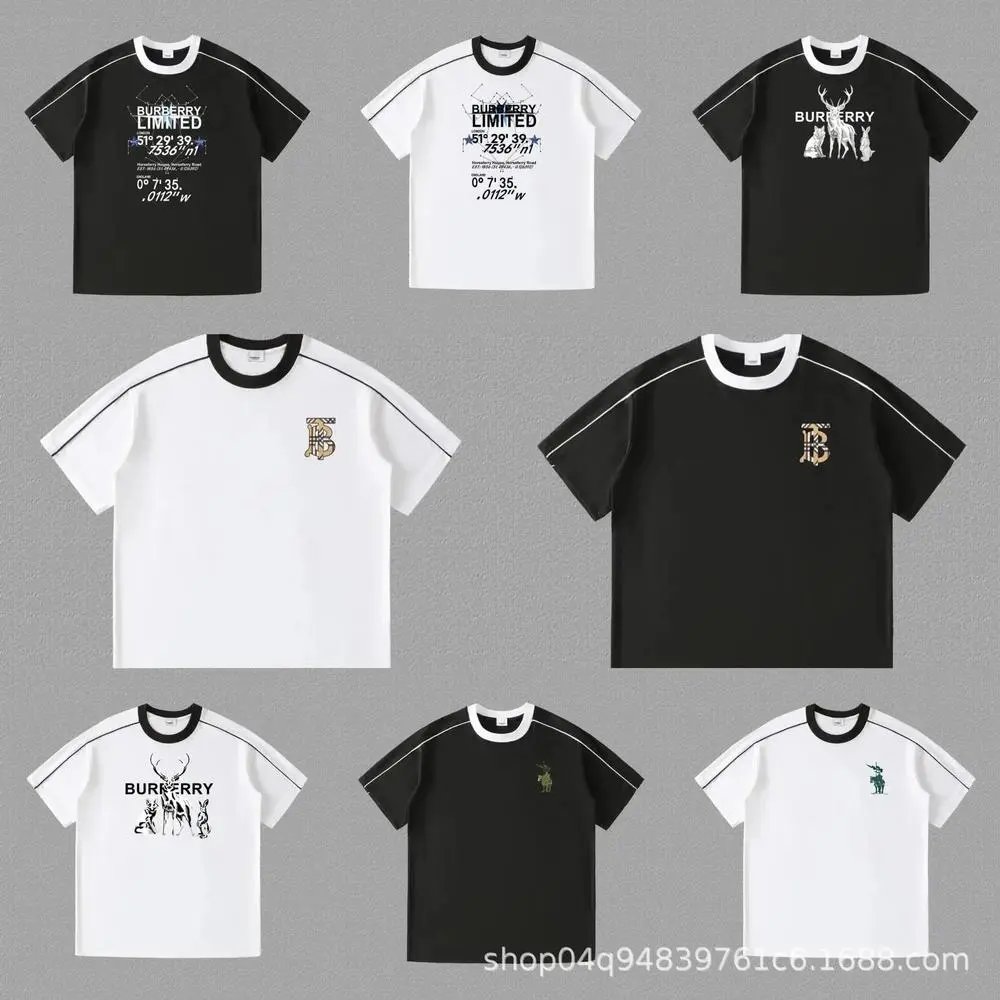 Burberry T-Shirts Contrast ringer T-shirt with logo and graphic prints image 4