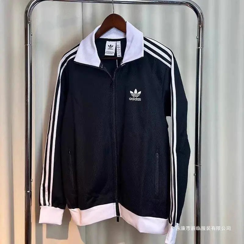 Adidas Jackets Three-Stripe Zip-Up Track Jacket image 4