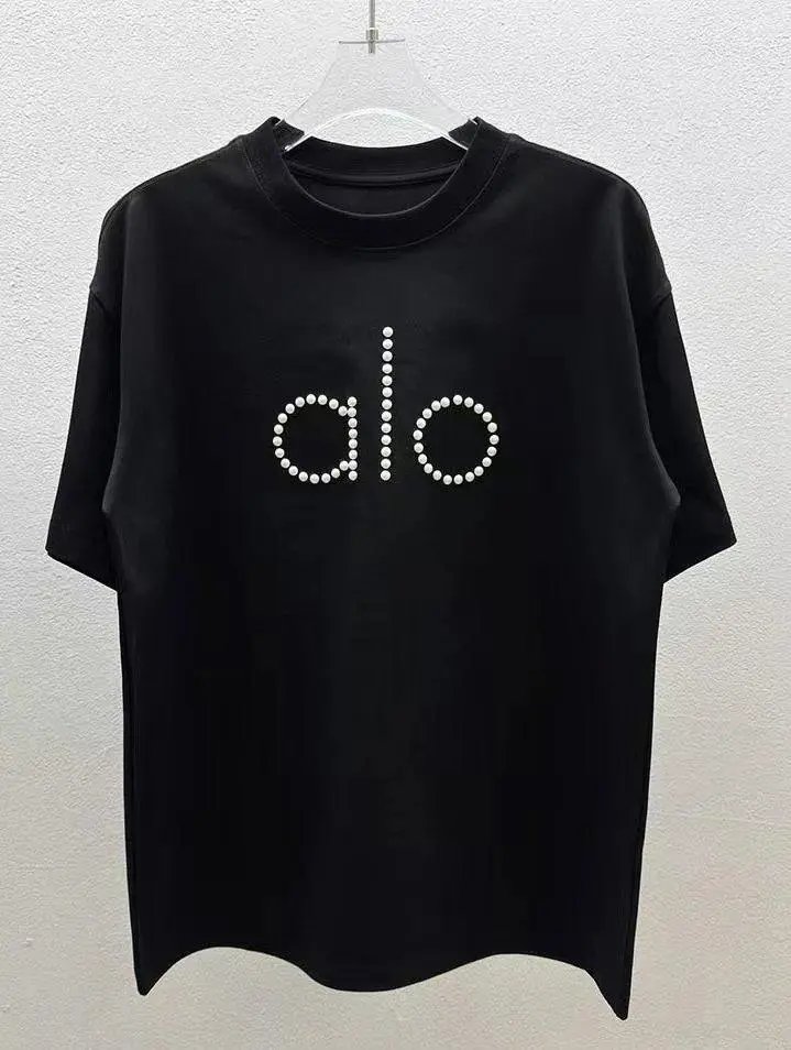 Alo Yoga T-Shirts Short-Sleeve Logo Graphic T-Shirt — Style 1